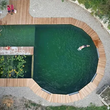 샬레 Maison Terre Les De Fallot - Sauna Bain-froid Piscine Naturelle *