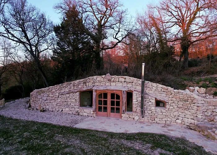 Maison Terre Les De Fallot - Sauna Bain-froid Piscine Naturelle 木屋 *