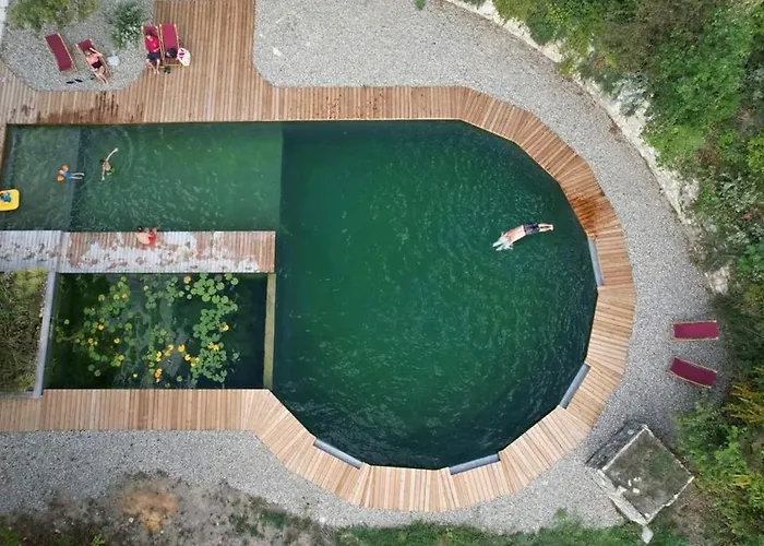 木屋 Maison Terre Les De Fallot - Sauna Bain-froid Piscine Naturelle *