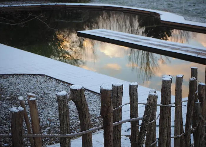 Maison Terre Les De Fallot - Sauna Bain-froid Piscine Naturelle 木屋