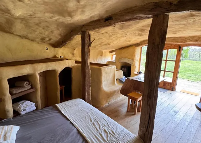 Maison Terre Les De Fallot - Sauna Bain-froid Piscine Naturelle Chalet *